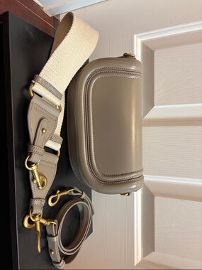 Zara Taupe Crossbody Bag with Removable Straps